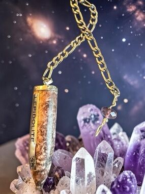 Pink Lepidolite Crystal Pendulum